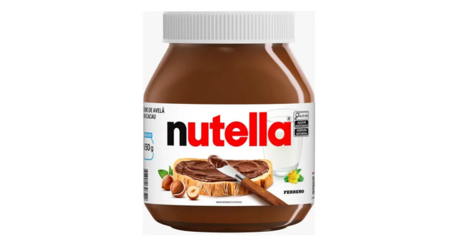 Nutella tamanho família 650g Creme de Avelã Ferrero