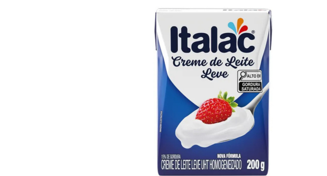 Creme de Leite Leve UHT Homogeneizado Caixa 200g Italac