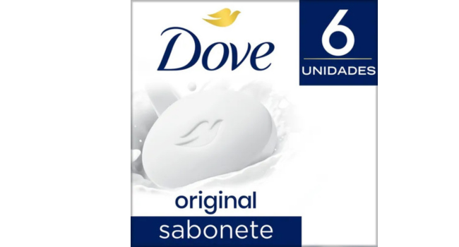 Dove sabonete em barra 90g 6 unidades