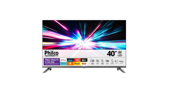 Smart Tv 40” Philco Ptv40m9gr2cgb Roku Tv Led Dolby Audio - Bivolt