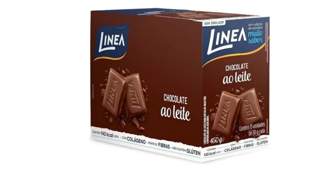 Linea Chocolate Ao Leite Zero Açúcar 30g 15 - Unidades