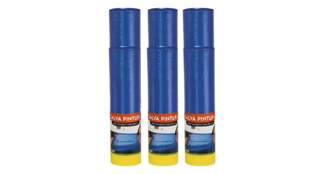 Kit 6un Salva Pintura 20m X 2,40m Salvabras Filme Protetor