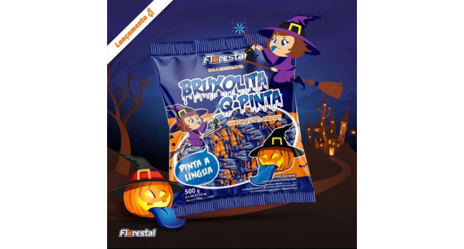 Bala Mastigável Bruxolita Tutti Frutti Qpinta Florestal 500g