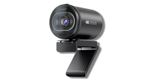 Webcam Emeet S600 4k Foco Automático Tof E Microfone Cor Preto